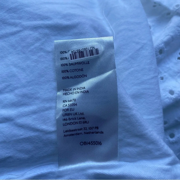 New! Free People Apricot Rose eyelet Mini Dress white cotton nwot 22284 - Picture 9 of 11